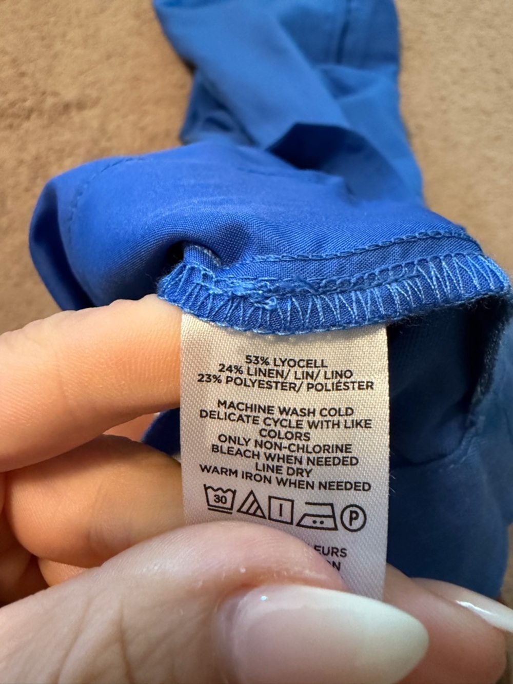 Loft blue linen blend pants - Picture 7 of 7